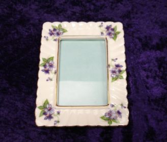 Porcelain Violet Picture Frame-- SALE